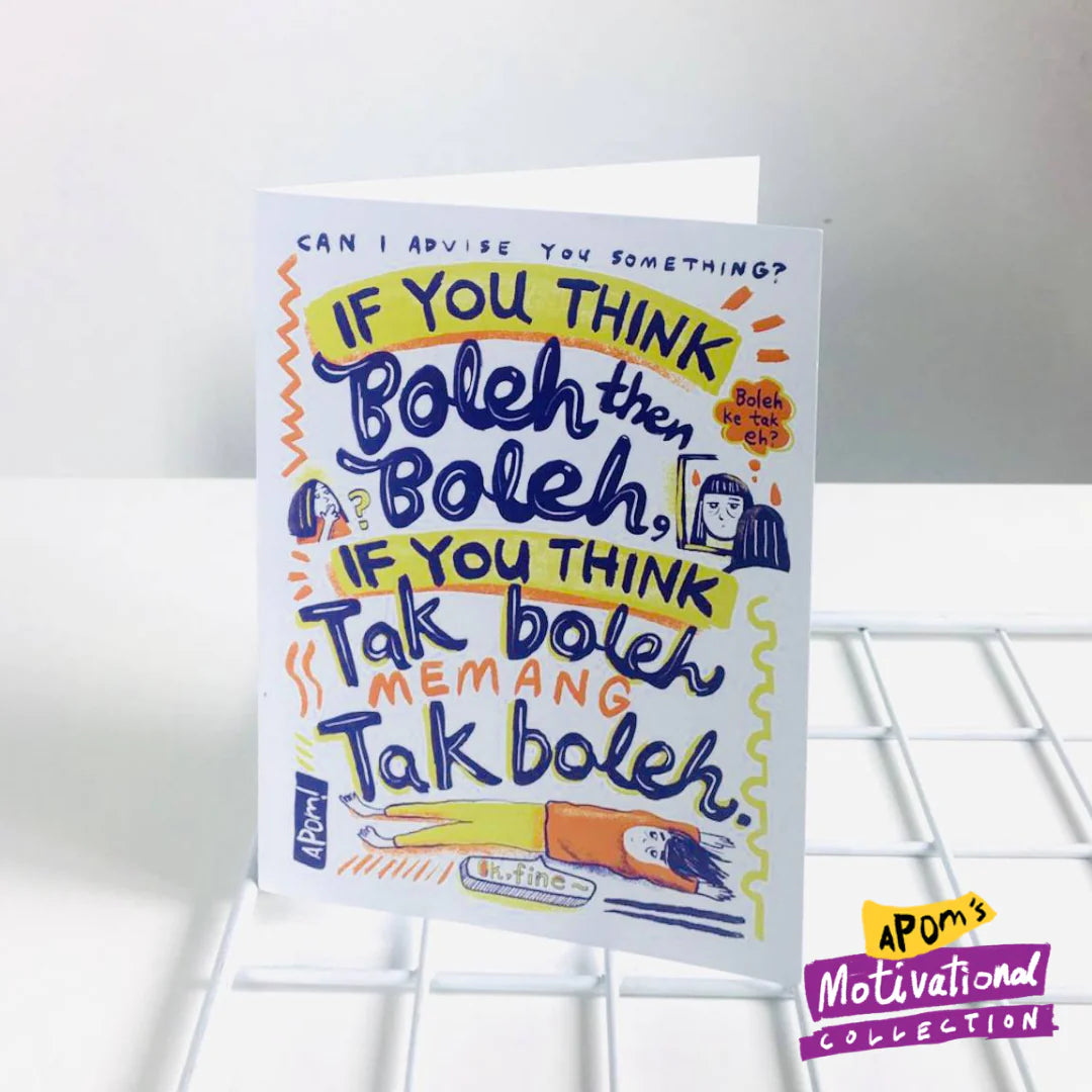 APOM Greeting Card Motivational-Think Boleh