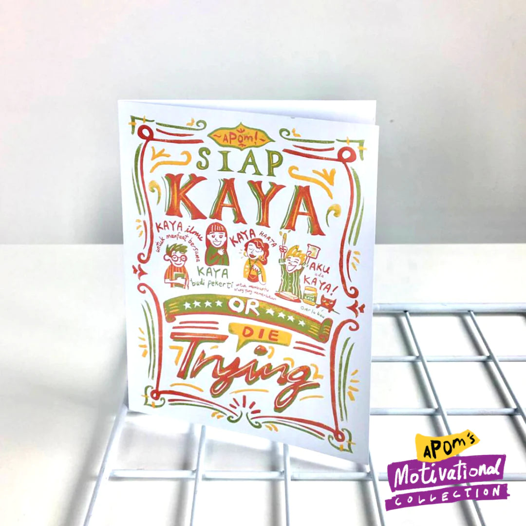 APOM Greeting Card Motivational-Siap Kaya