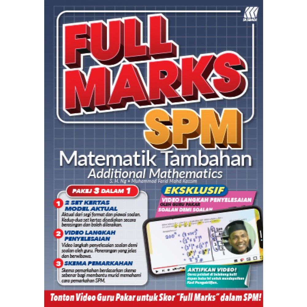 FULL MARKS SPM Matematik Tambahan (Bilingual)