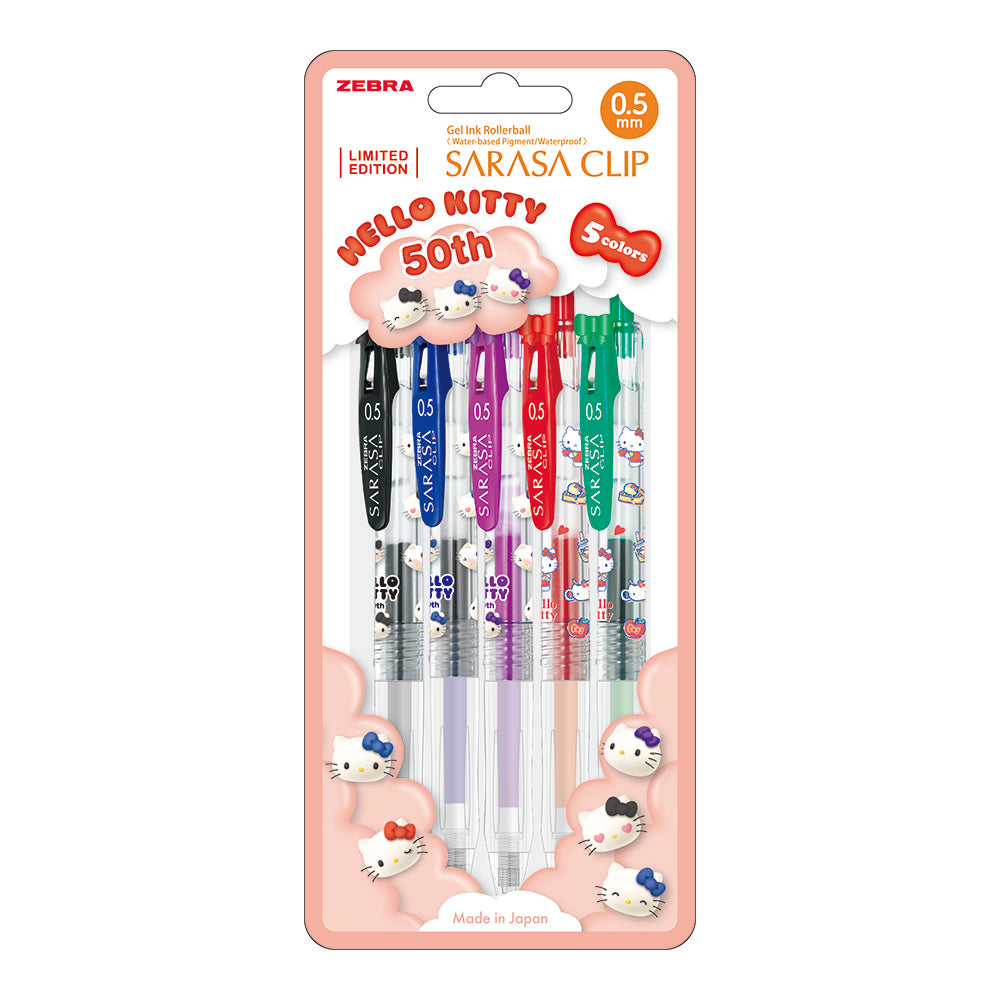 ZEBRA Sarasa Clip Limited Edition Hello Kitty 0.5mm 5 Colour Set