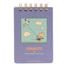 SUN-STAR Ring Memo Pad MP 284 A7 Peanuts Comical Scene Violet