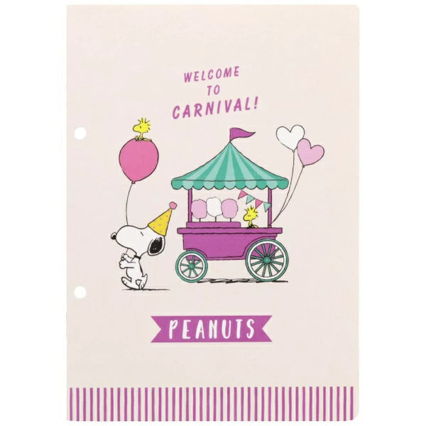 SUN-STAR Notebook 2-Hole NB 263 A5 Peanuts Vintage Ivory