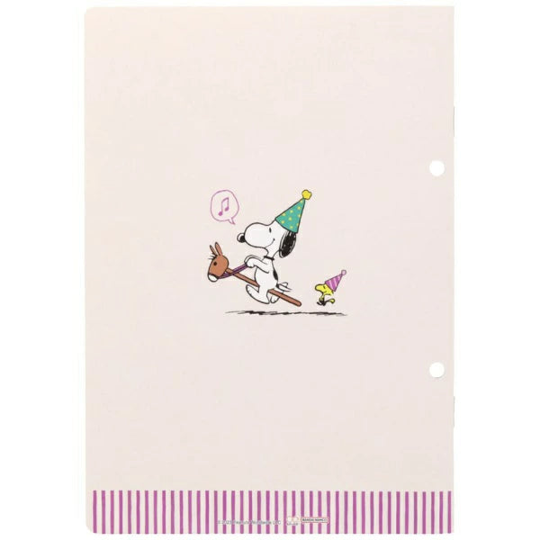 SUN-STAR Notebook 2-Hole NB 263 A5 Peanuts Vintage Ivory