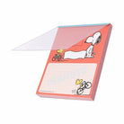 SUN-STAR Memo Pad Stand Type MP 284 Peanuts Comical Scene Red