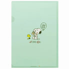 SUN-STAR Clear File FL 213 A4 Peanuts Snoopy Snack Time Soda