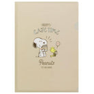 SUN-STAR Clear File FL 213 A4 Peanuts Snoopy Snack Time Coffee