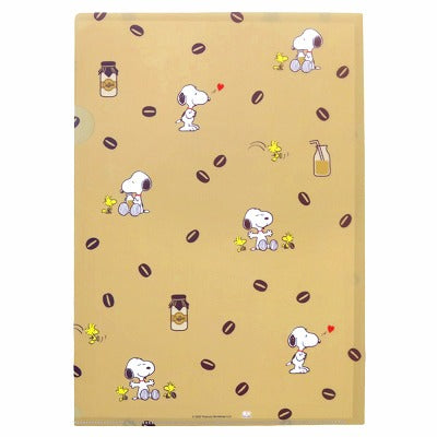 SUN-STAR Clear File FL 213 A4 Peanuts Coffee Milk