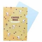 SUN-STAR Clear File FL 213 A4 Peanuts Coffee Milk