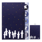 SUN-STAR Clear File FL 213 A4 5-Pockets Moomin Navy Blue