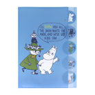 SUN-STAR Clear File FL 213 A4 5-Pockets Moomin Blue