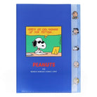 SUN-STAR Clear File FL 210 A4 5-Pockets Peanuts Comical Scene Blue