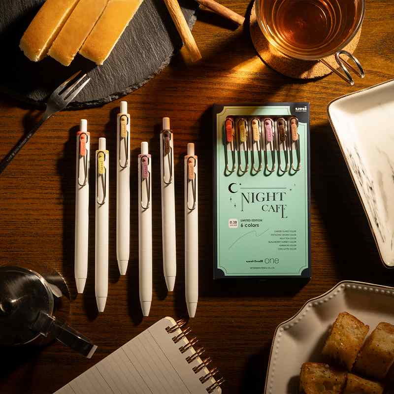 UNI-BALL One 0.5mm Night Cafe 6 Colour Set