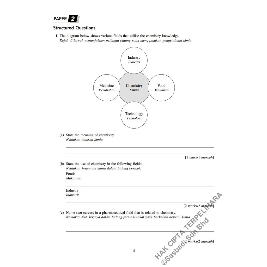 Gerak Gempur SPM Kimia (Bilingual) Tingkatan 4