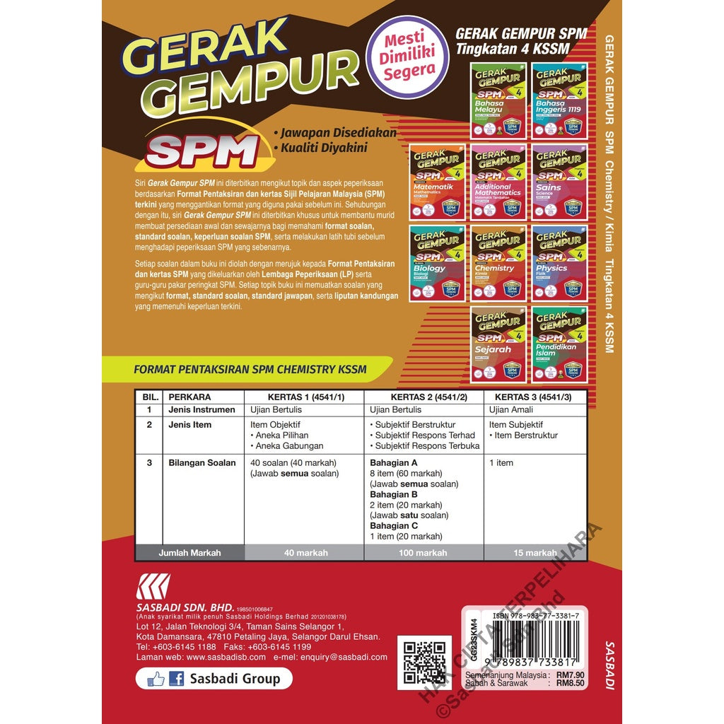 Gerak Gempur SPM Kimia (Bilingual) Tingkatan 4