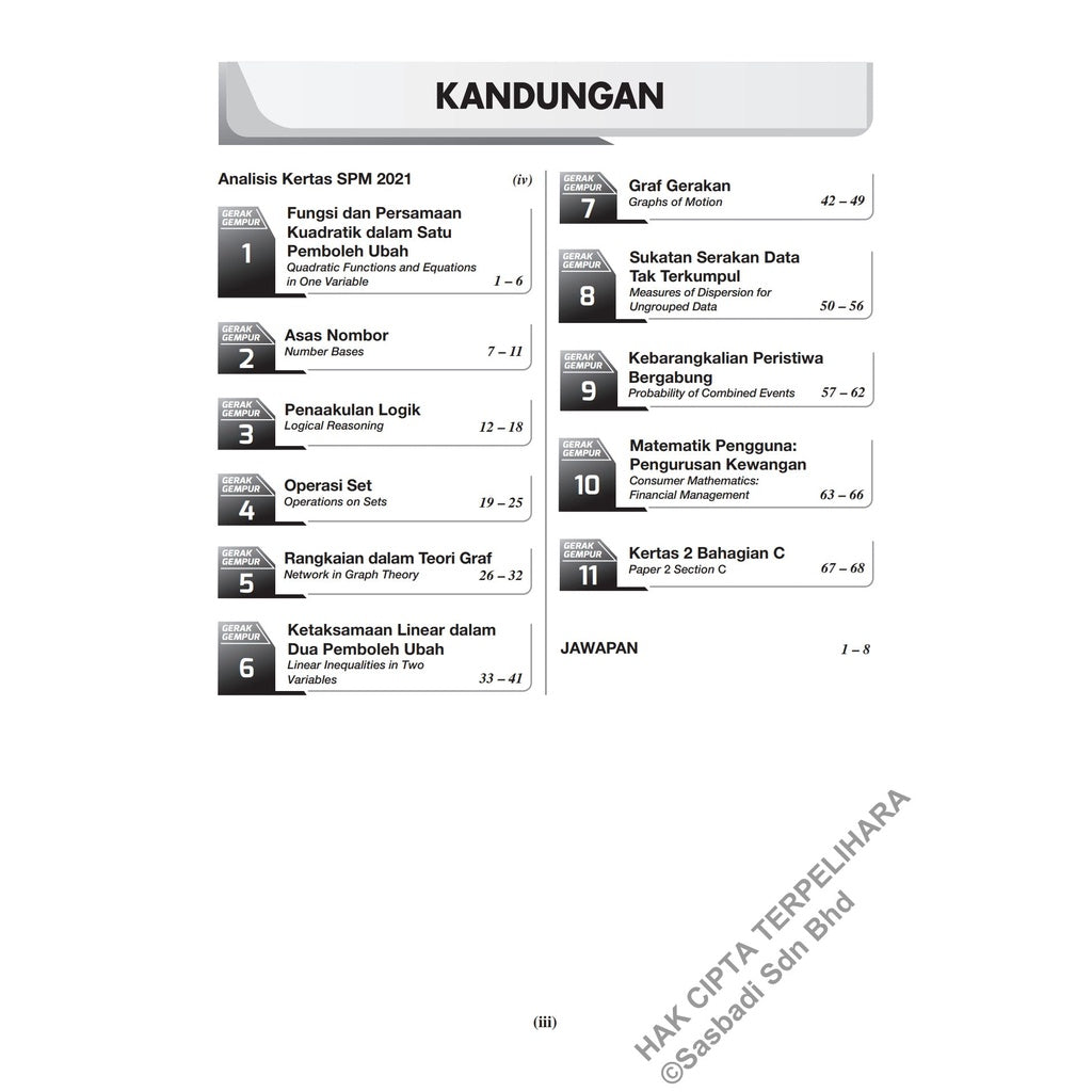 Gerak Gempur SPM Matematik (Bilingual) Tingkatan 4