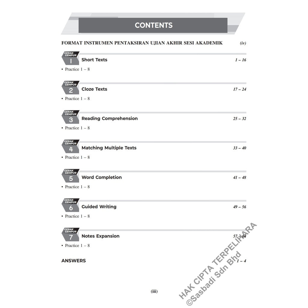 Gerak Gempur UASA KSSR English Year 4