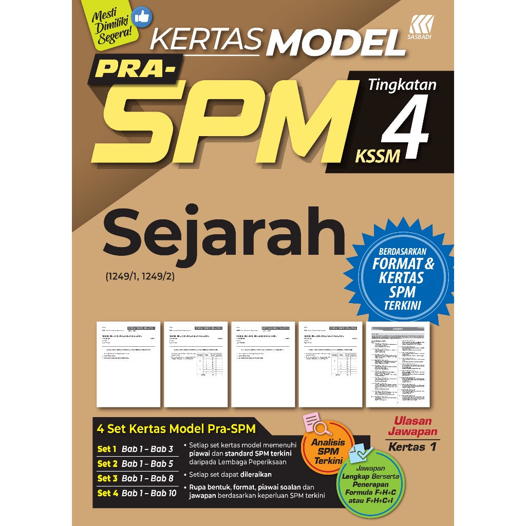 Kertas Model PRA-SPM Sejarah Tingkatan 4 (Edisi 2023)