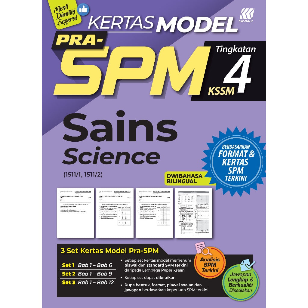 Kertas Model PRA-SPM Sains Tingkatan 4 (Edisi 2023)