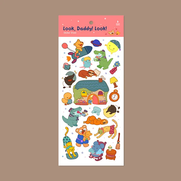 WIZARD WITHIN Animal Sticker Sheet Look Daddy Look