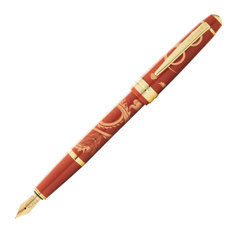 CROSS Bailey Light Year Of The Dragon Polished Amber and Gold Tone Fountain Pen