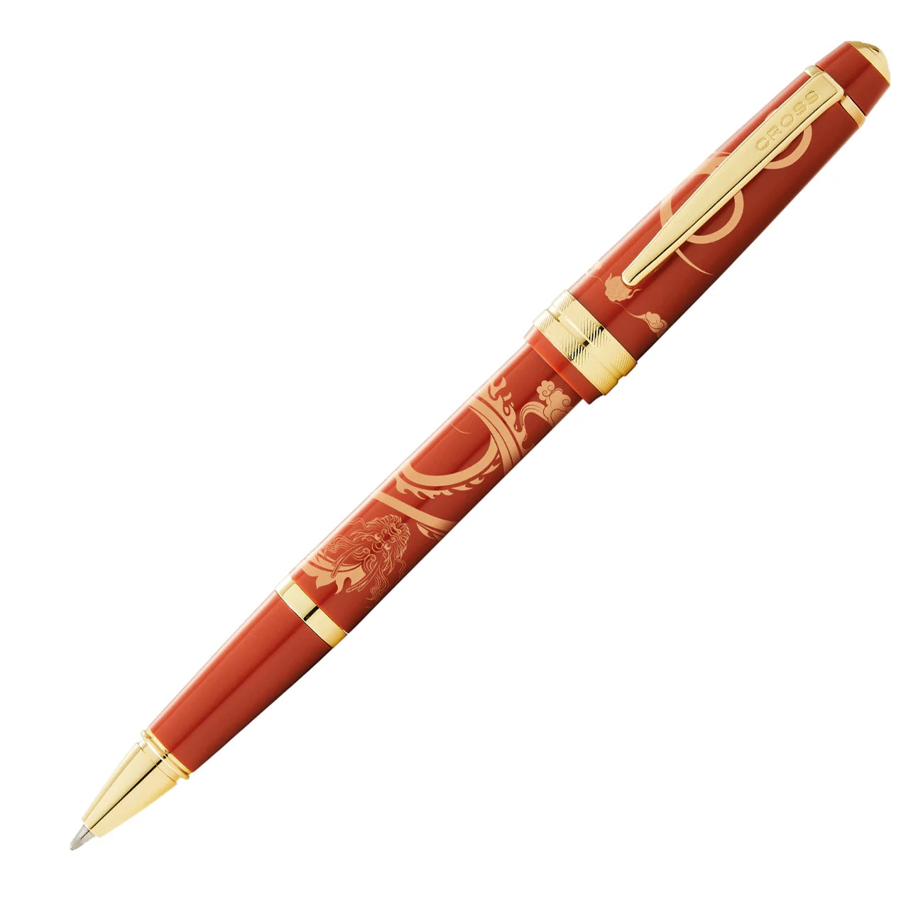 CROSS Bailey Light Year Of The Dragon Polished Amber and Gold Tone Rollerball Pen