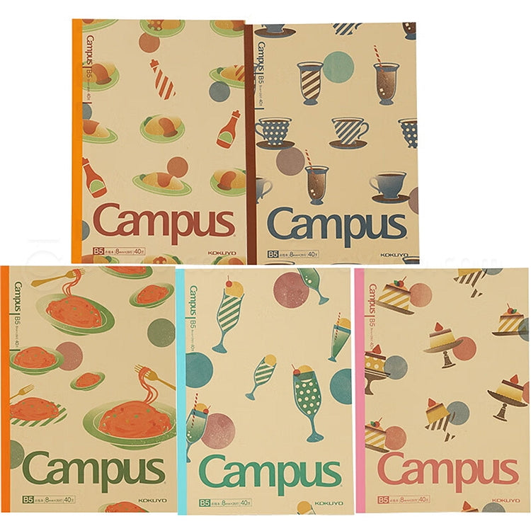 KOKUYO Campus Notebook B5 Gourmet Food Dot Ruled Assorted
