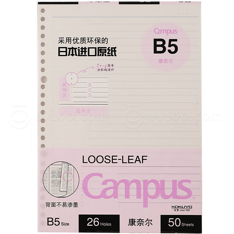 KOKUYO Campus Loose Leaf B5 WCN-CLL1524 Cornell Notes