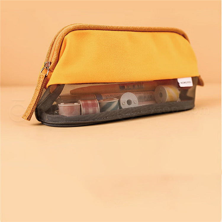 KOKUYO Half Mesh Pen Case WSG-PC272 Yellow