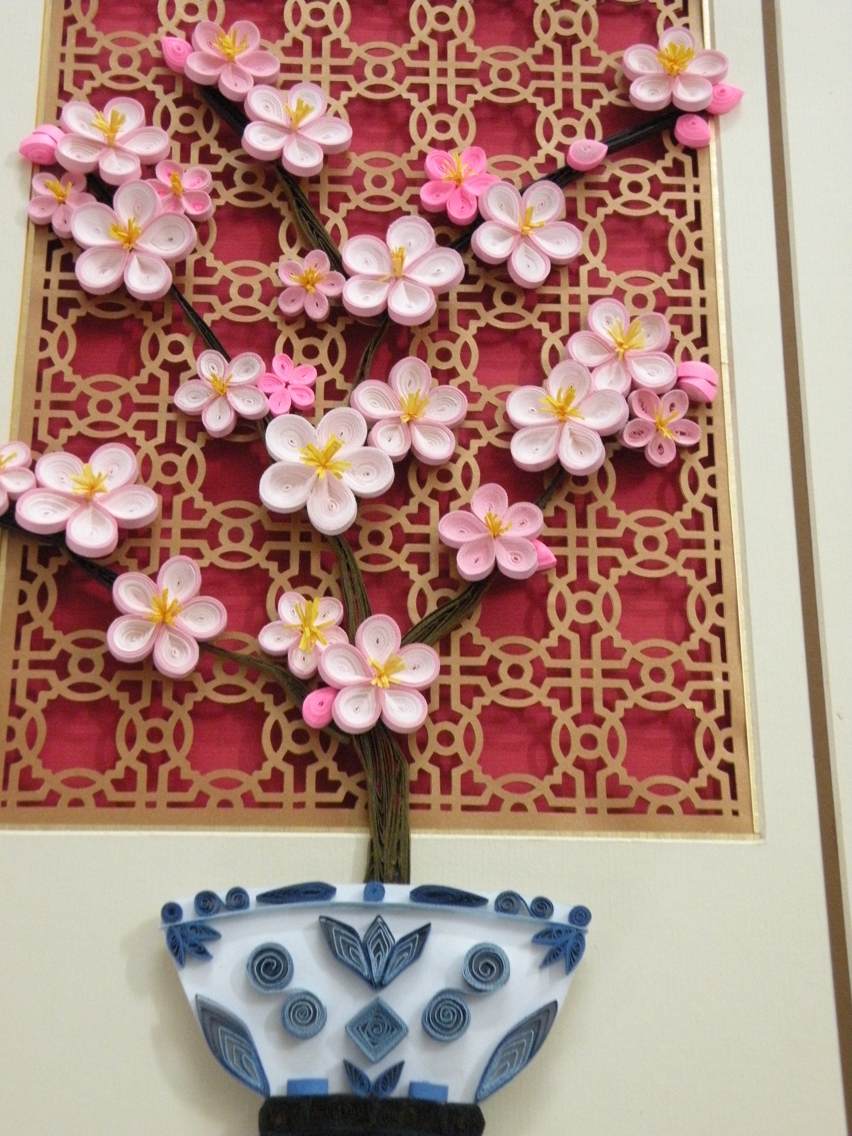 QUILLJOY CNY Set 2024 Cherry Lattice Window