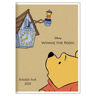 SUN-STAR 2024 Schedule Book A6 Monthly Disney Pooh Clock