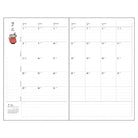 SUN-STAR 2024 Schedule Book A5 Slim with Cover Monthly Moomin Red