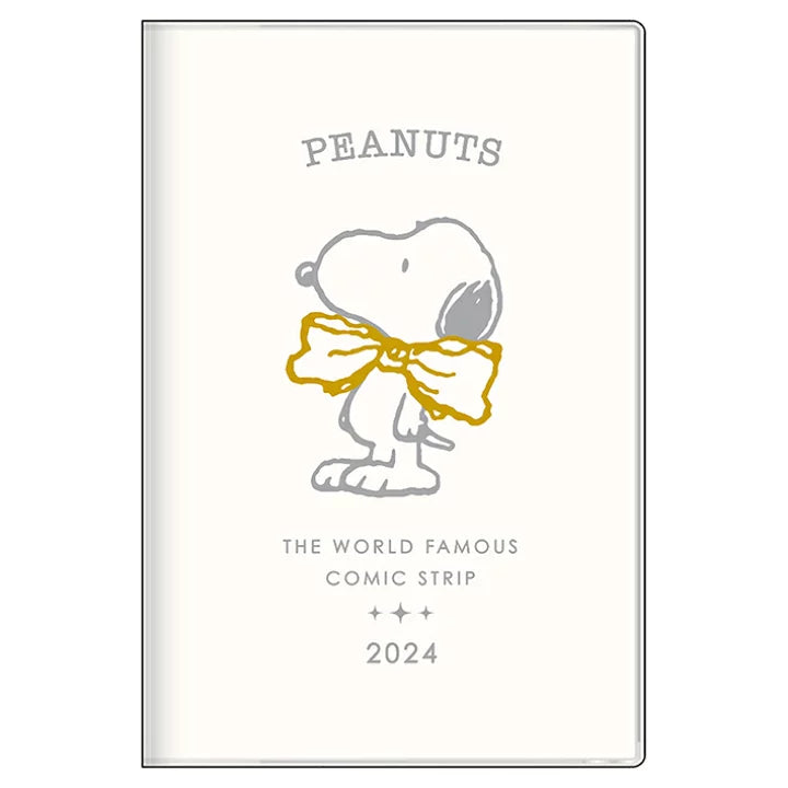 SUN-STAR 2024 Schedule Book A5 Slim Weekly Vertical Peanuts Snoopy White