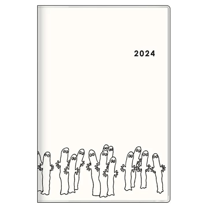SUN-STAR 2024 Schedule Book A5 Slim Weekly Vertical Moomin White