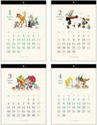 SUN-STAR 2024 Wall Calendar Simple Square Disney Classic