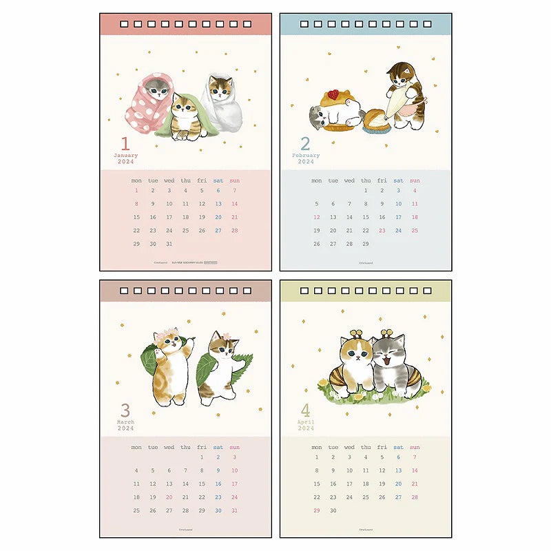 SUN-STAR 2024 Desk Calendar Vertical Mofusand