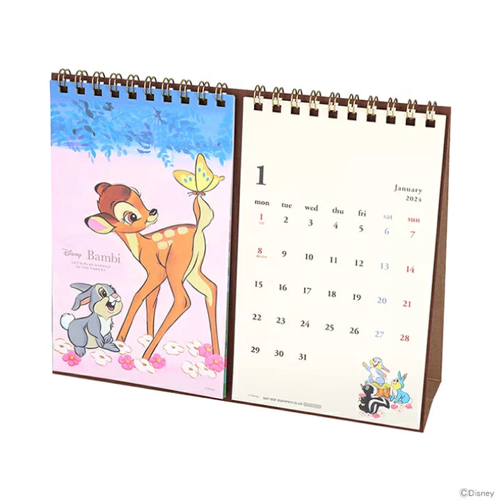 SUN-STAR 2024 Desk Calendar Postcard Disney Classic