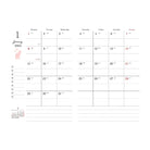 SUN-STAR 2024 Schedule Book A6 Monthly APJ Die Cut Cat Ivory