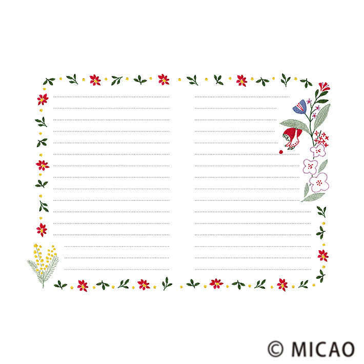 SUN-STAR 2024 Schedule Book A6 Weekly APJ Micao Embroidery