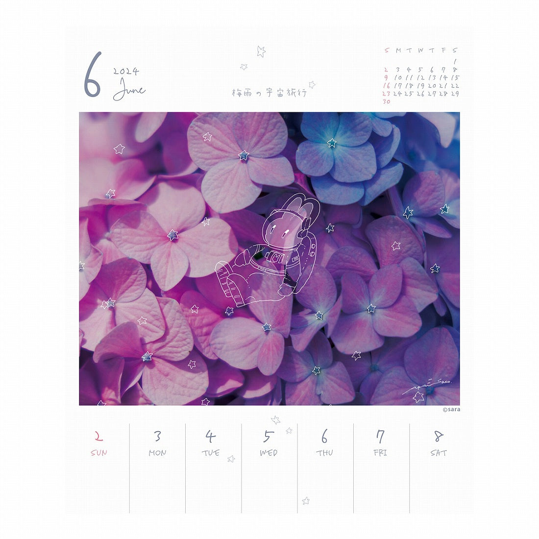 SUN-STAR 2024 Desk Calendar Weekly APJ Emotion Sara