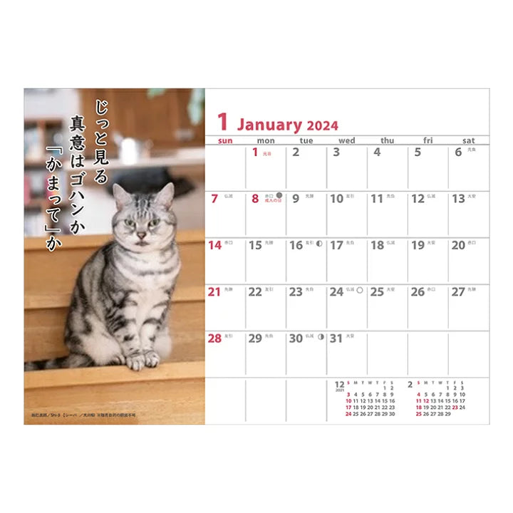 SUN-STAR 2024 Desk Calendar APJ Neko Senryu