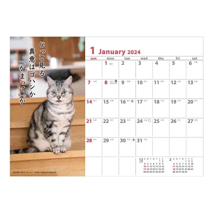 SUN-STAR 2024 Desk Calendar APJ Neko Senryu