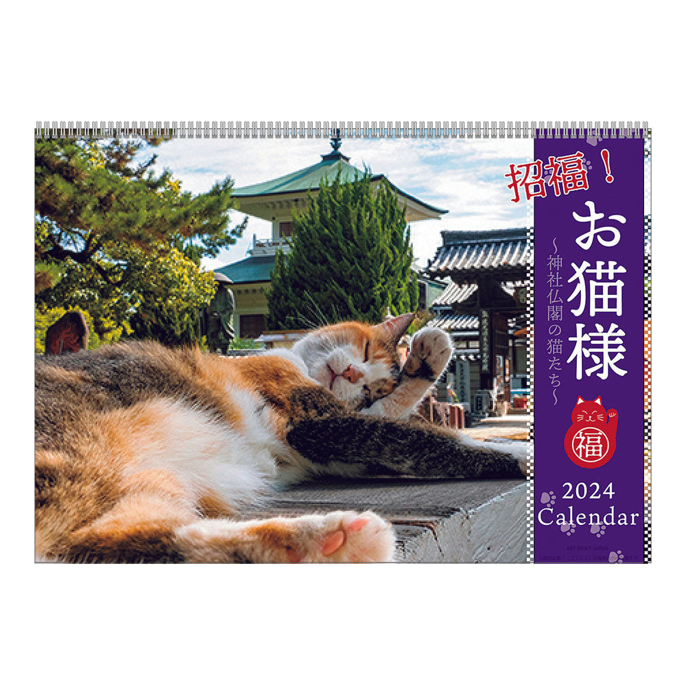 SUN-STAR 2024 Wall Calendar APJ Good Luck Cat