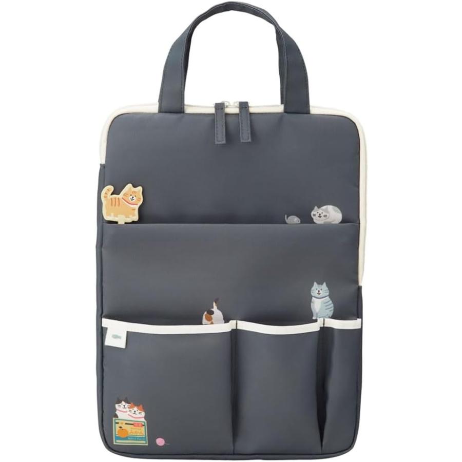 LIHIT LAB Cat's Daily Routine Carrying Sleeve Vertical 340x250x25mm Black