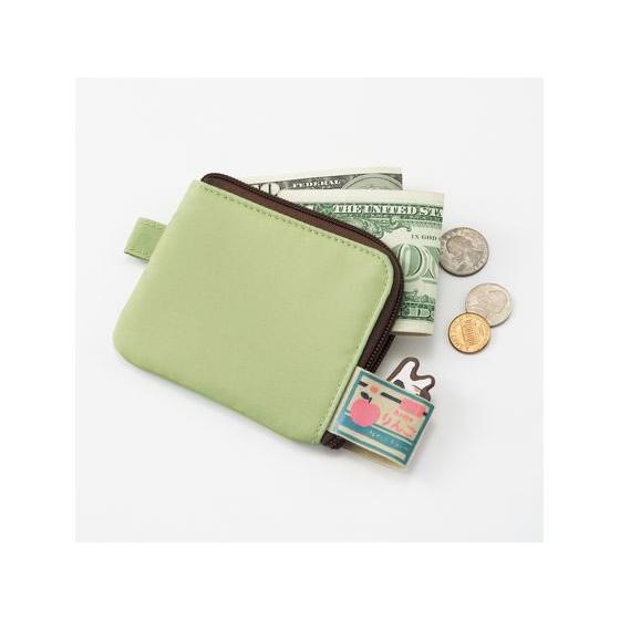 LIHIT LAB Cat's Daily Routine Flat Card Pouch Green