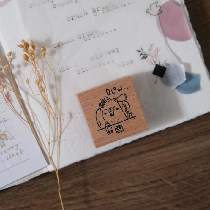 EILEENTAI.85 Rubber Stamp Beary Ordinary Days:Blow Hair