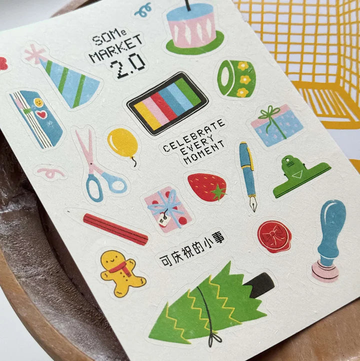 SOM STUDIO SOMe Market 2.0 Sticker+Postcard Set