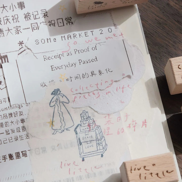 BIGHANDS Rubber Stamp Collection Someday (words):收集日子裡的碎片 (Collecting Pieces In Life)