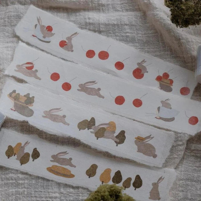 BIGHANDS Washi Tape Collection Rabbit & I:Pick Some Cherries