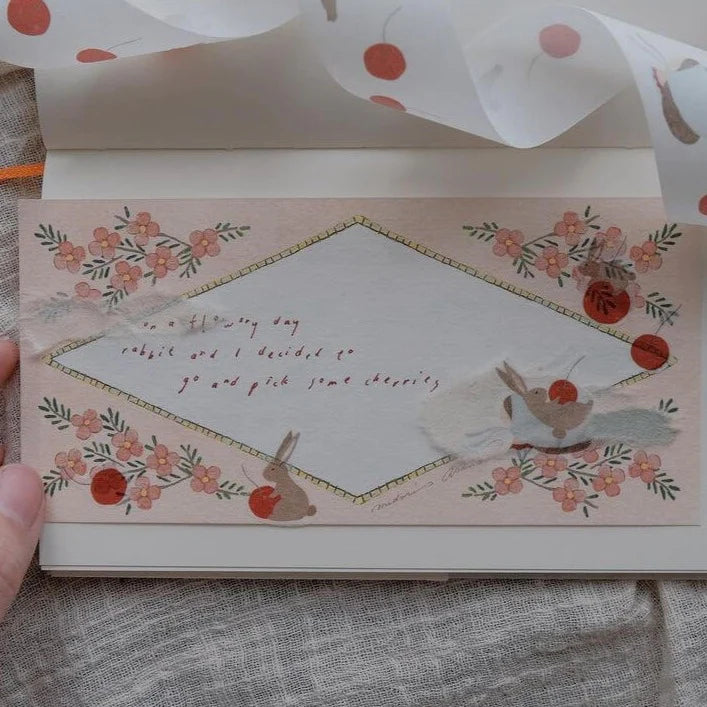 BIGHANDS Washi Tape Collection Rabbit & I:Pick Some Cherries