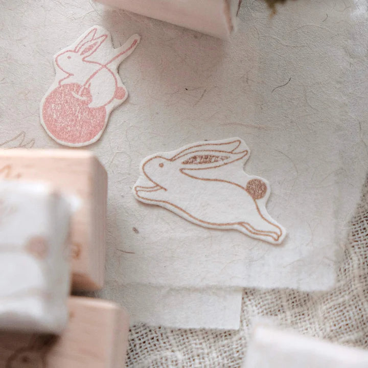 BIGHANDS Rubber Stamp Collection Wander Rabbit:Hug Cherry